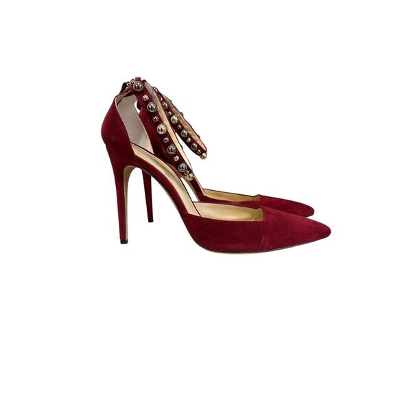 Alexandre Birman Womens Beaded Ankle Strap Stiletto Heels Pumps Size 40 Cocktail - Picture 7 of 13